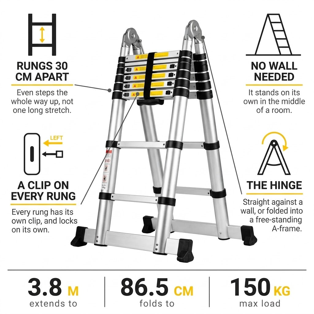 3.8m Multi-Purpose Telescopic Ladder