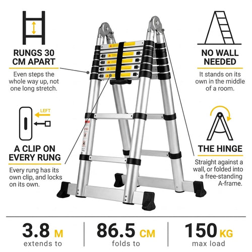 3.8m Multi-Purpose Telescopic Ladder