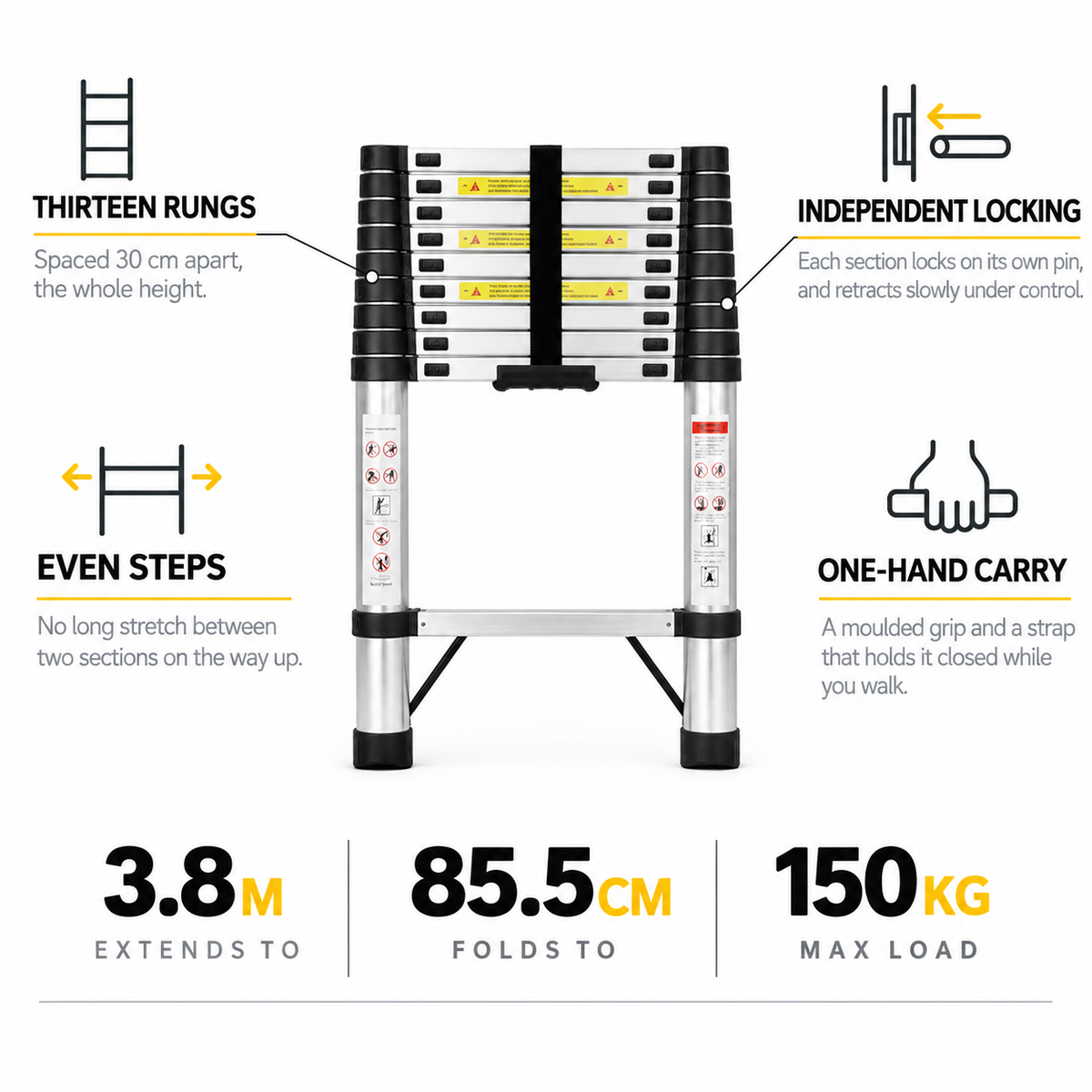 3.8m Telescopic Ladder