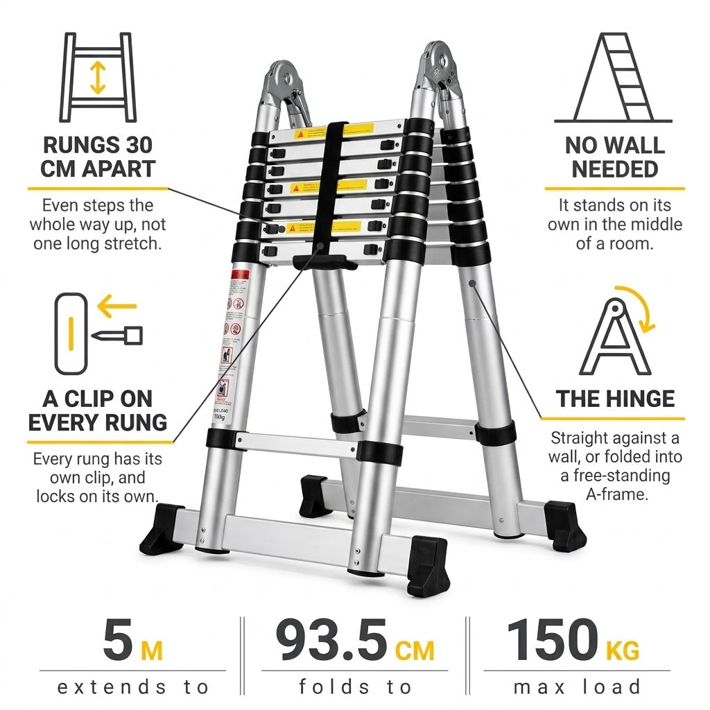 5m Multi-Purpose Telescopic Ladder