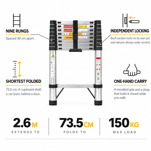 2.6m Telescopic Ladder